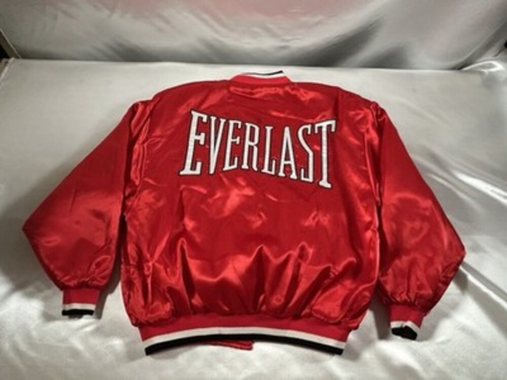 VINTAGE RED EVERLAST BOXING SATIN GLANZ SHINY BOMBER JACKET 90’s UNISEX SIZE M